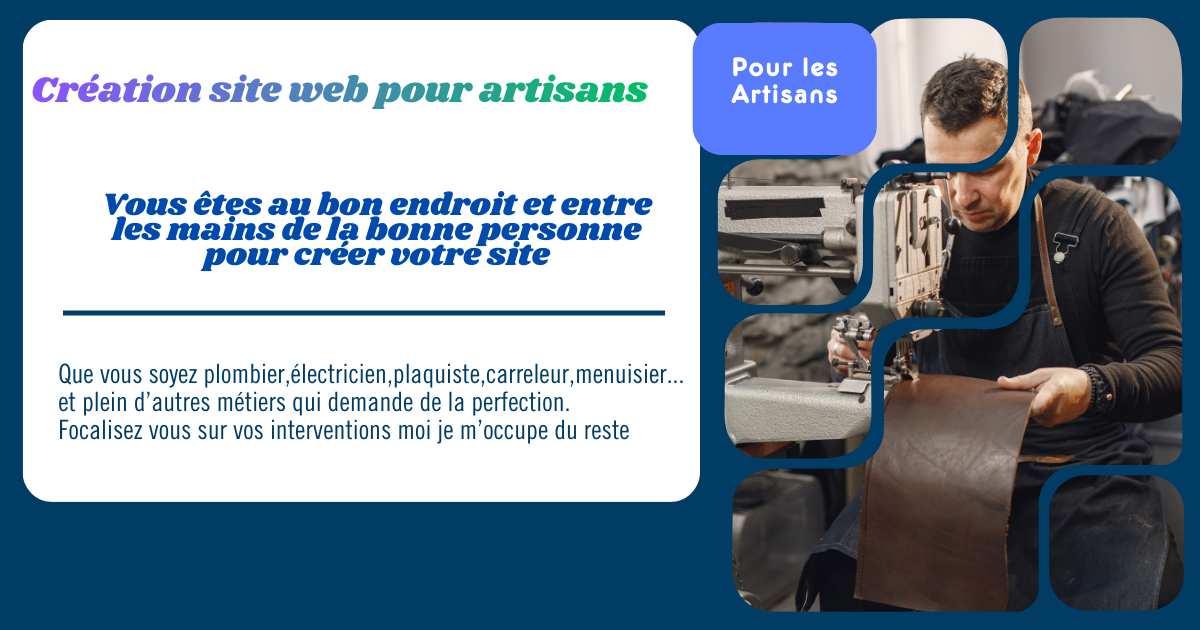 création site internet artisans artisan